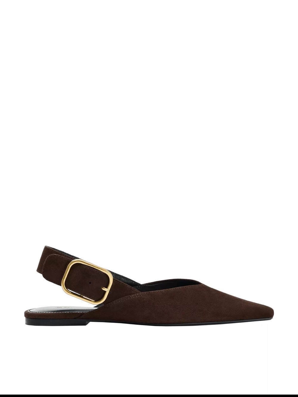 Suede Pointed Slingback flats